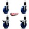 Service Caster 5'' Solid Poly Wheel Swivel 1-3/4'' Expanding Stem Caster Set 2 Brakes, 4PK SCC-EX20S514-SPUS-2-PLB-2-134 - alternate 3